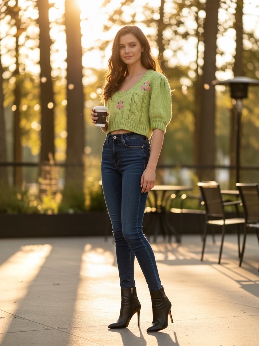 NWT Alessandra Rich Embroidered Alpaca Cropped Top Size 40 $700
